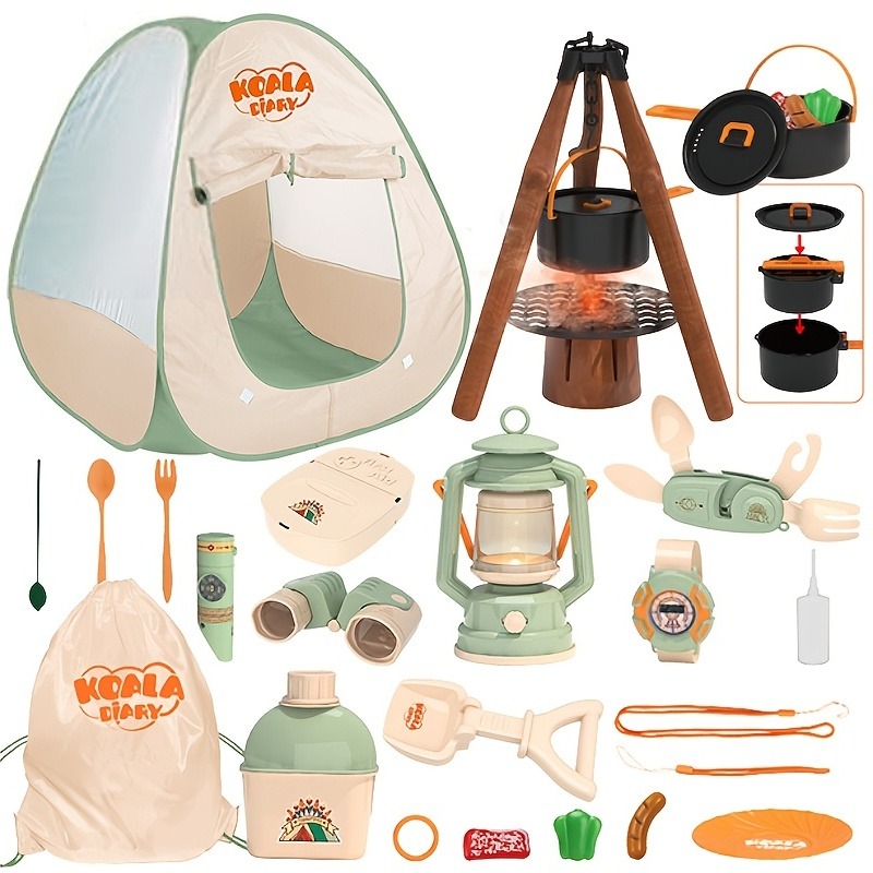 Kids Outdoor Teepee - Ensemble de Camping pour enfants, jouet