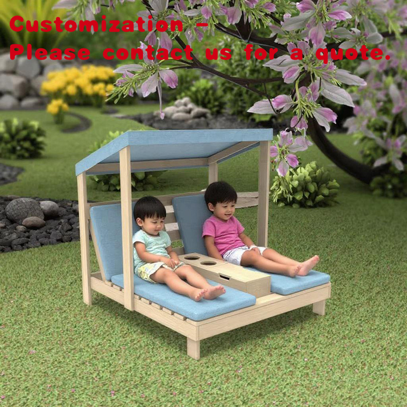 Kids Outdoor Lounge Furniture - Canapé pliable d'extérieur en bois pour