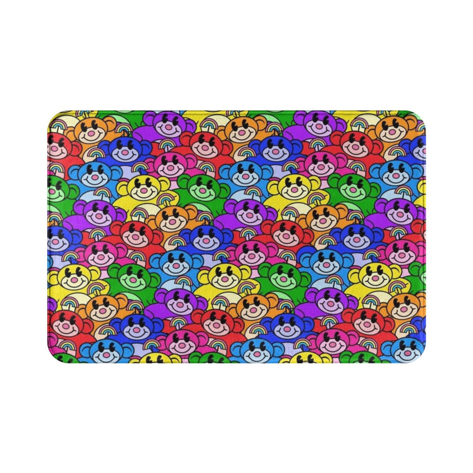 Kids Outdoor Floor Cushions - Tapis de singes arc-en-ciel, coussin doux,