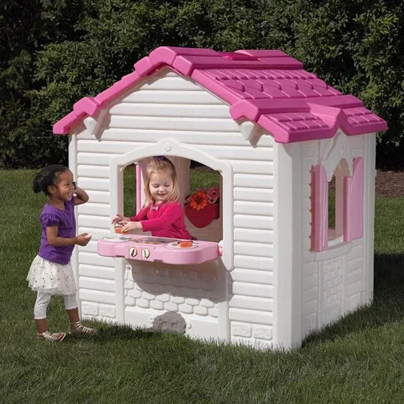 Kids Outdoor Cubby House - Jouets cottage maison usée champignon pour