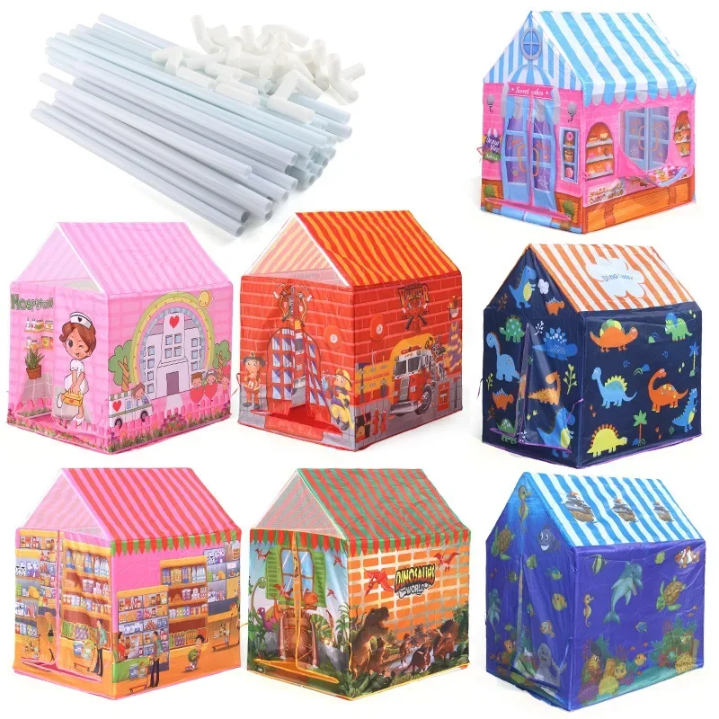 Kids Outdoor Cubby House - Tente d'intérieur portable pliable pour enfants,