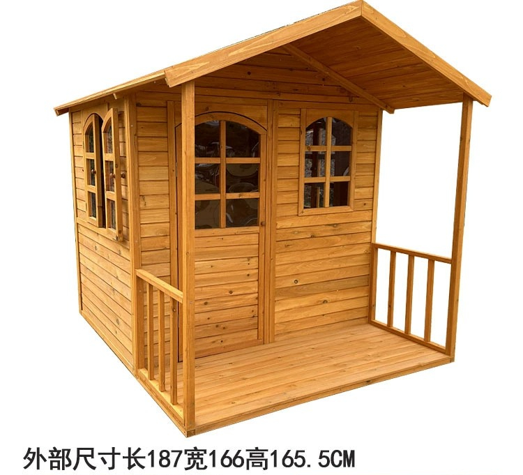 Kids Outdoor Cubby House - Maisonnette d'extérieur en bois massif, écologique