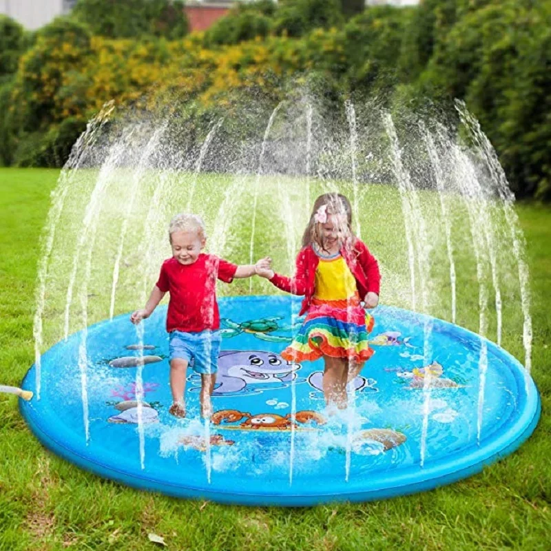 Sprinkler Splash Pad - Tapis d'arrosage rond gonflable pour enfants,