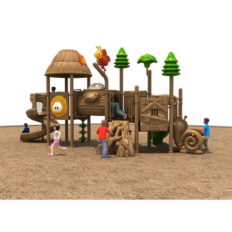 Kids Outdoor Equipment - Toboggan extérieur pour enfants avec balançoires,