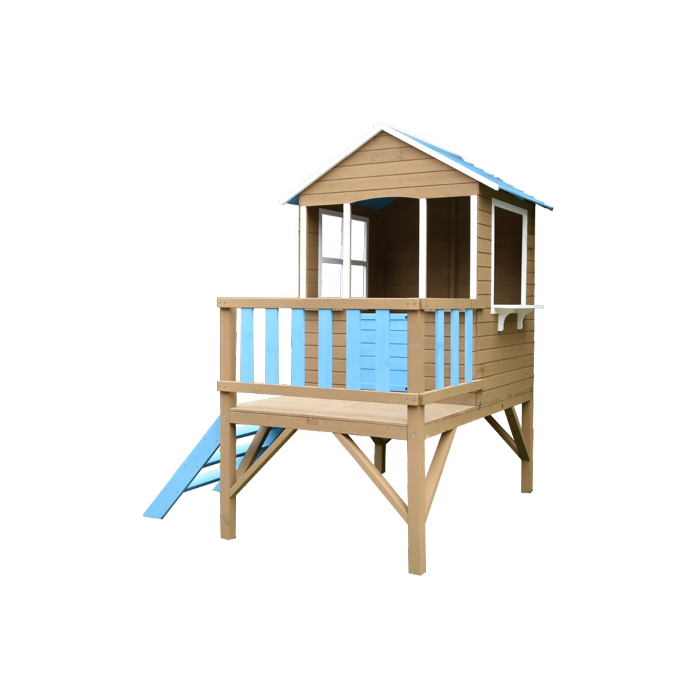Kids Outdoor Cubby House - Maisonnette en bois pour enfants résistante