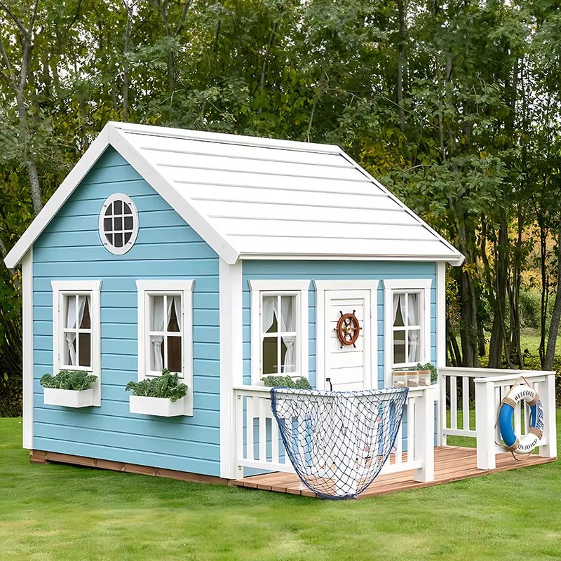 Kids Outdoor Cubby House - Maisonnette de jardin en bois pour