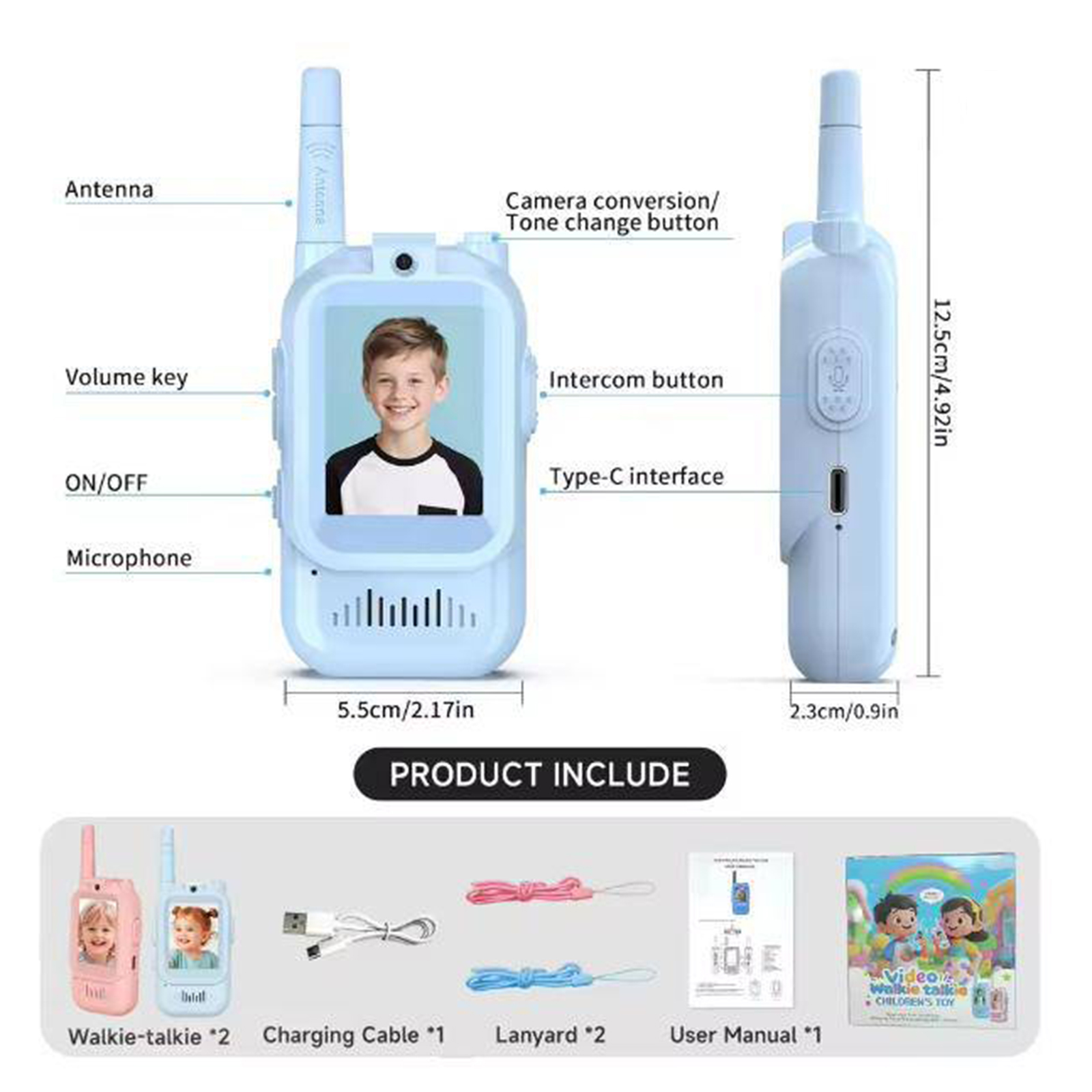 Lot de 2 talkies-walkies vidéo - Kids Outdoor Voices avis et prix