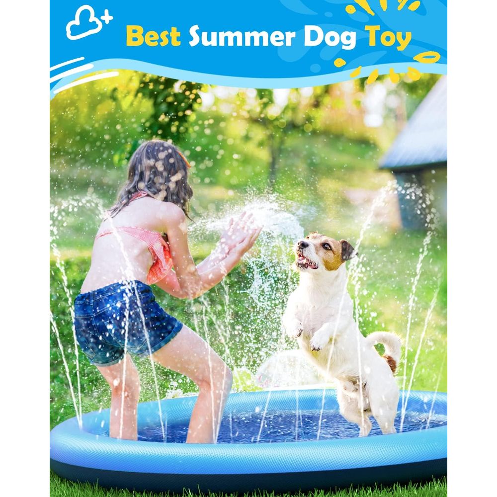 Piscine pour chien antidérapan - Sprinkler Splash Pad avis et prix