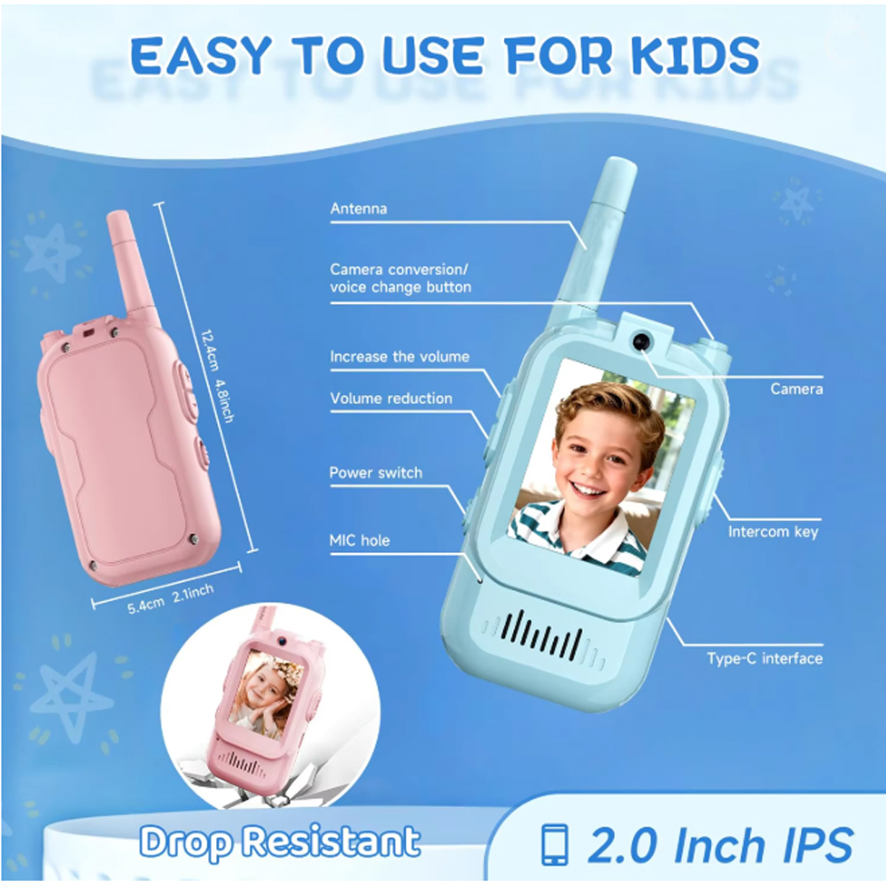Mini talkie-walkie vidéo recha - Kids Outdoor Voices avis et prix