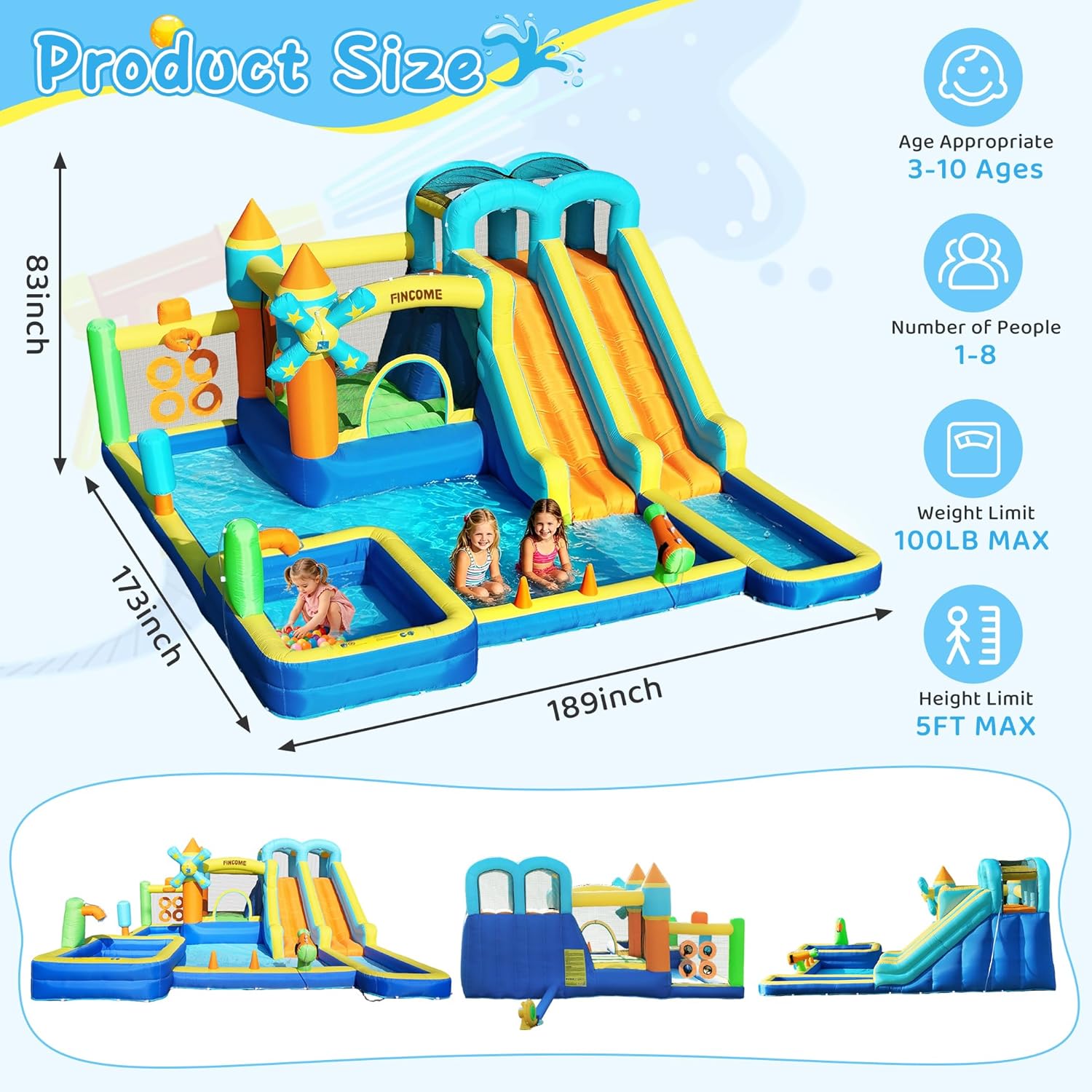 Château gonflable 10-en-1 avec - Kids Outdoor Climbing avis et prix