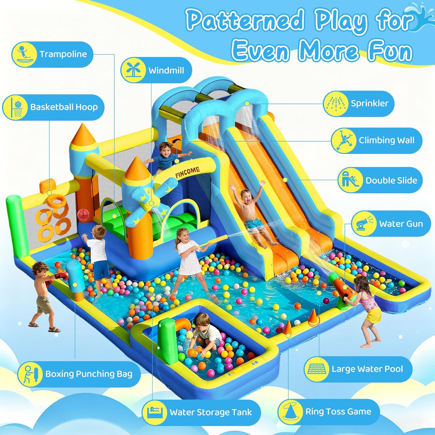 Château gonflable 10-en-1 avec - Kids Outdoor Climbing avis et prix
