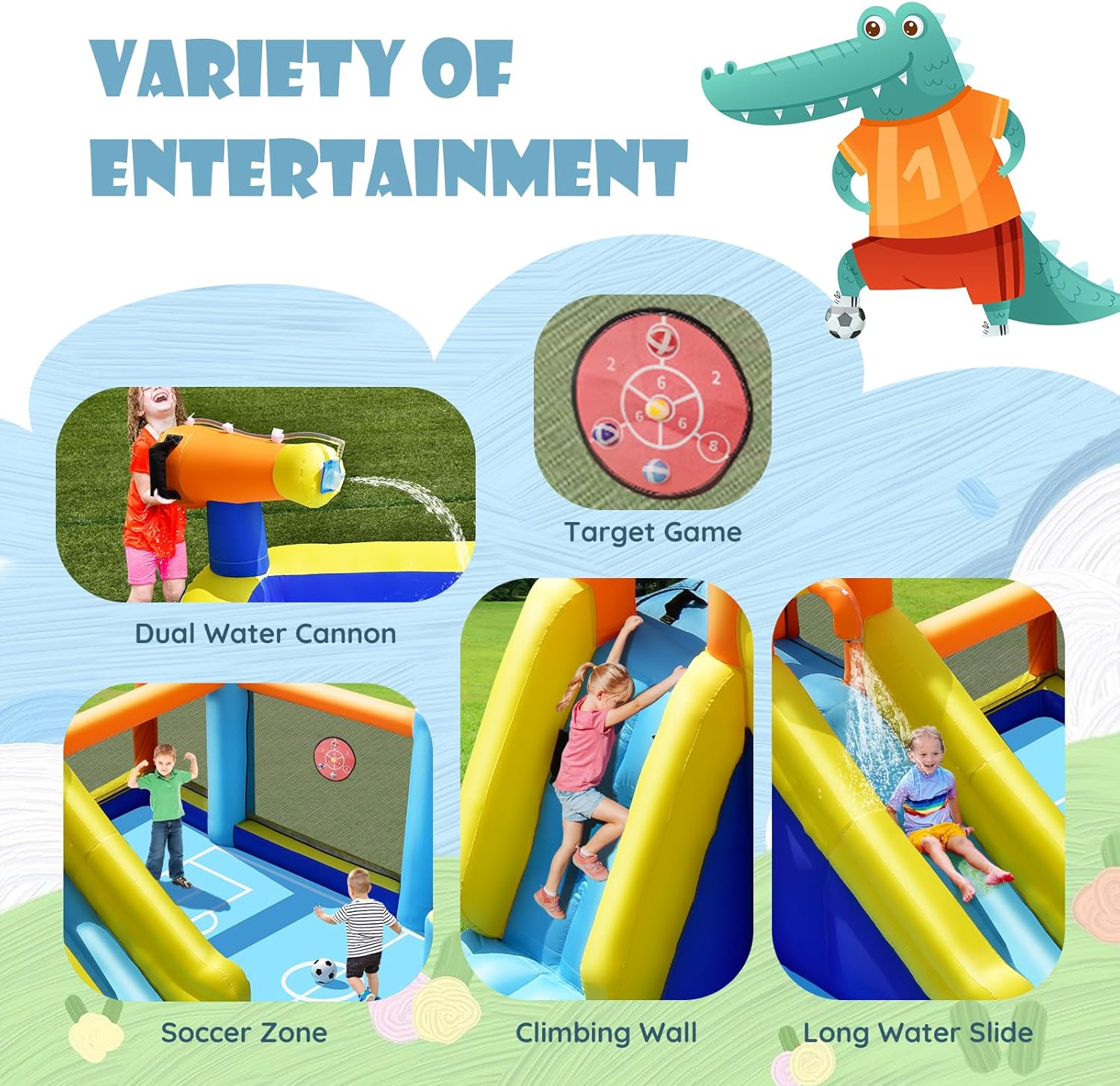 Toboggan aquatique gonflable g - Kids Outdoor Climbing avis et prix