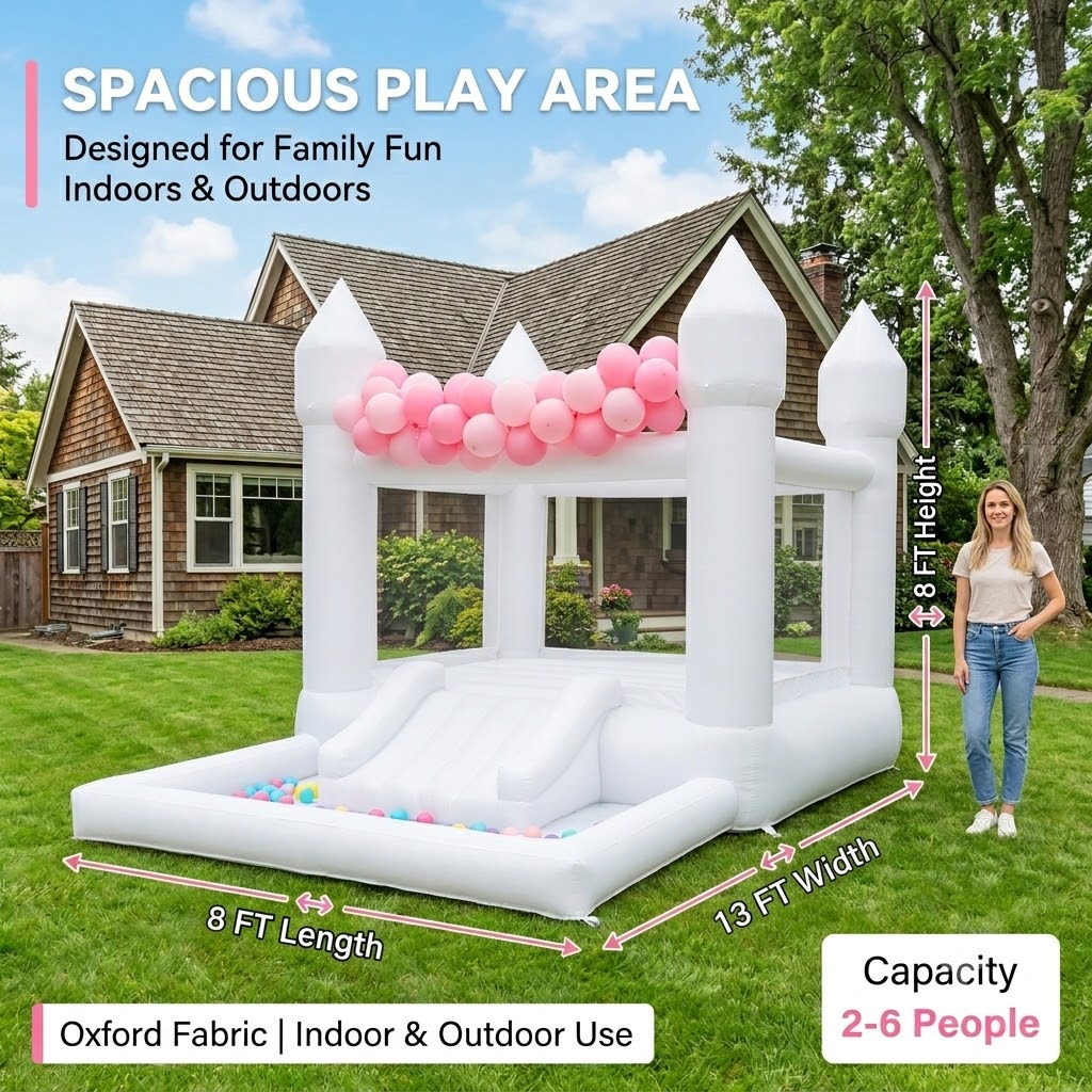 Château gonflable blanc 13x8x8 - Kids Outdoor Wendy House avis et prix