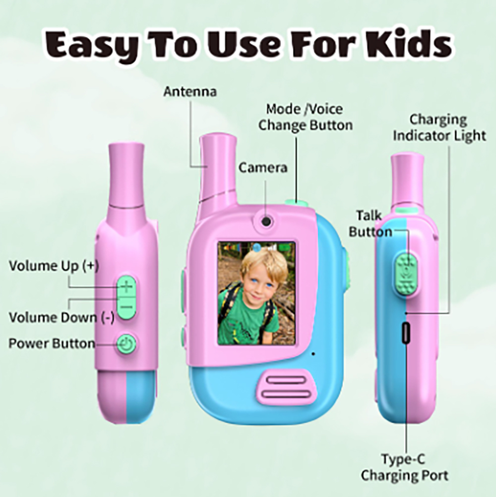 Lot de 2 talkies-walkies vidéo - Kids Outdoor Voices avis et prix