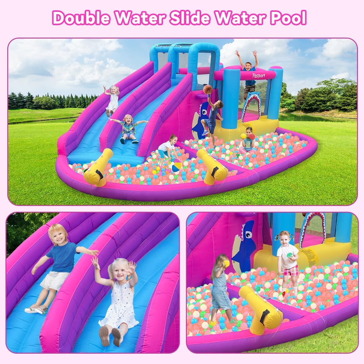 Château gonflable avec tobogga - Kids Outdoor Climbing avis et prix